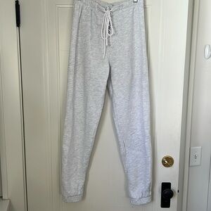 Joah Brown lace up sweatpants jogger in pearl